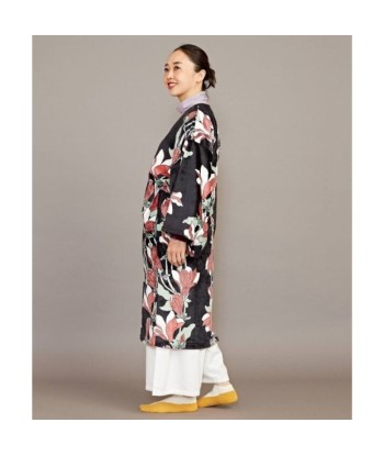 Kimono de lã feminino preto de technologie