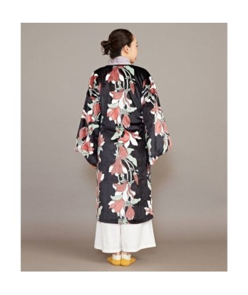 Kimono de lã feminino preto de technologie