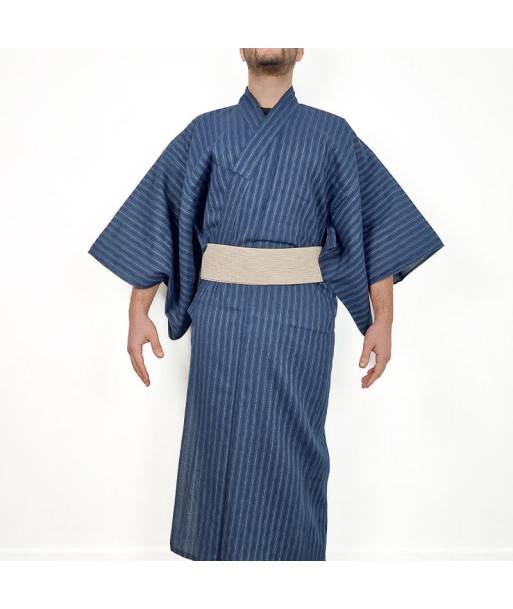 Yukata japonês listrado azul Comment ça marche