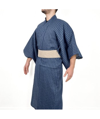 Yukata japonês listrado azul Comment ça marche