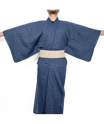 Yukata japonês listrado azul Comment ça marche