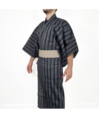 Yukata japonês listrado preto de France