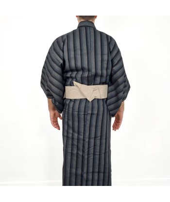 Yukata japonês listrado preto de France