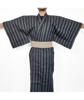 Yukata japonês listrado preto de France