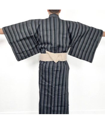 Yukata japonês listrado preto de France