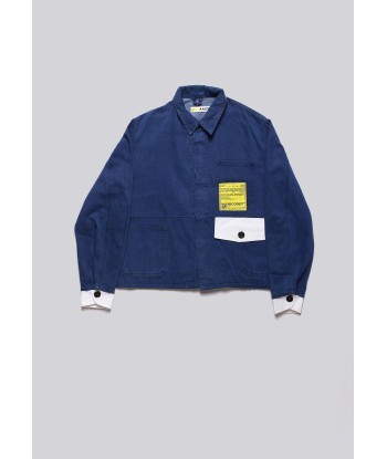 Cropped Worker Blue Jacket Amélioration de cerveau avec