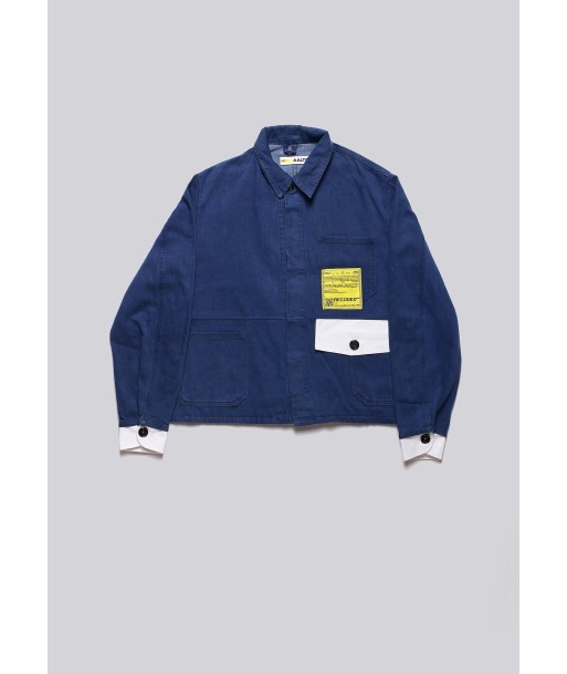 Cropped Worker Blue Jacket Amélioration de cerveau avec