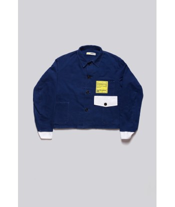 Cropped Worker Blue Jacket france