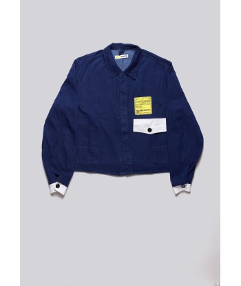 Cropped Worker Blue Jacket de France