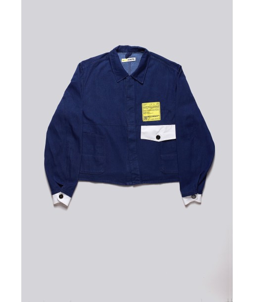 Cropped Worker Blue Jacket de France