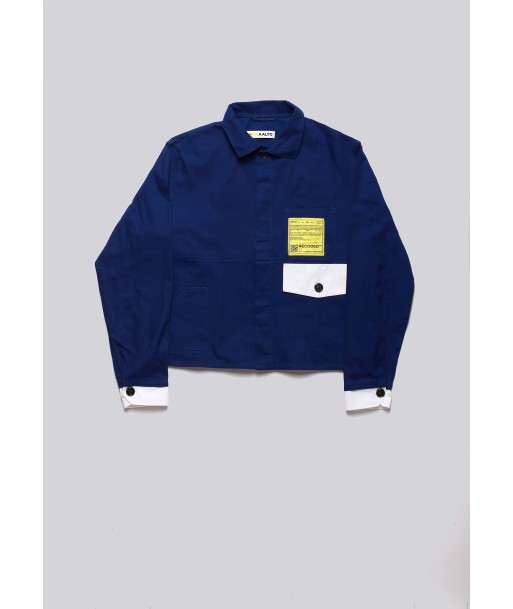 Cropped Worker Blue Jacket pas chere