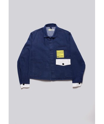 Cropped Worker Blue Jacket d'Europe débarque