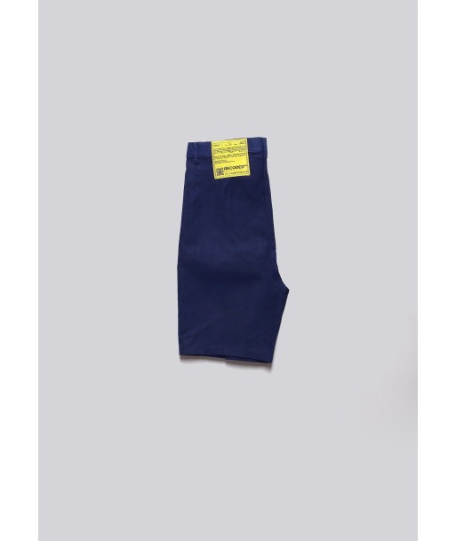 Worker Blue Front Pleat Shorts Livraison rapide