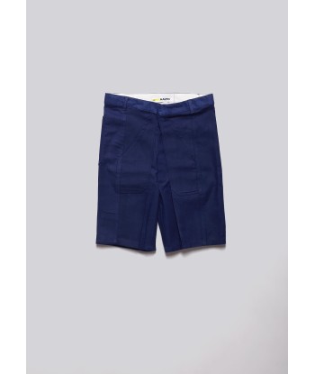 Worker Blue Front Pleat Shorts Livraison rapide