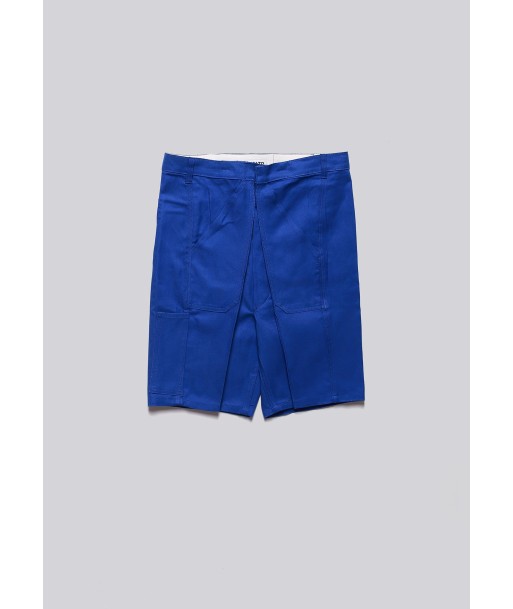 Worker Blue Front Pleat Shorts en stock