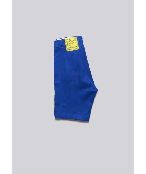 Worker Blue Front Pleat Shorts Economisez 