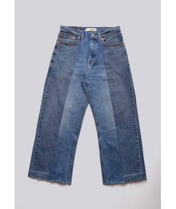 Large Biais Cut Split Denim la livraison gratuite