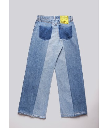 Large Biais Cut Split Denim solde