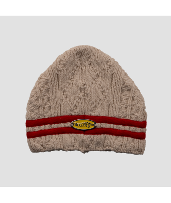 REVERSE CABLE KNIT BEANIE destockage