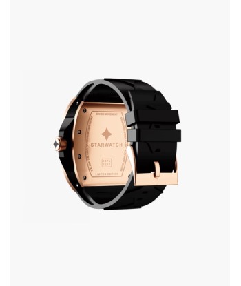 STARWATCH SCOTT ONN, MOUVEMENT SUISSE À QUARTZ MONTRE OR ROSE, FOND NOIR ET BRACELET NOIR l'achat 