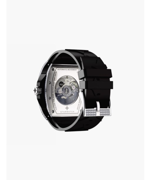 STARWATCH ALDEN I S1N, MOUVEMENT AUTOMATIQUE MONTRE DIAMANTS, FOND NOIR ET BRACELET NOIR outlet