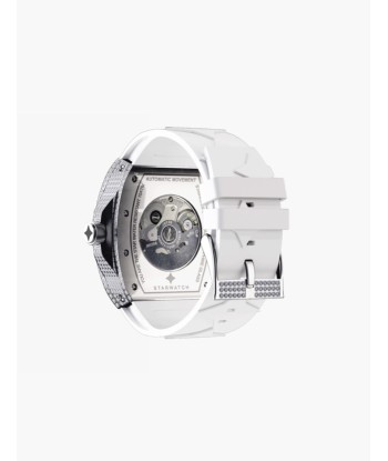 STARWATCH ALDEN III S3B, MOUVEMENT AUTOMATIQUE MONTRE TOUT EN DIAMANT ET BRACELET BLANC est présent 