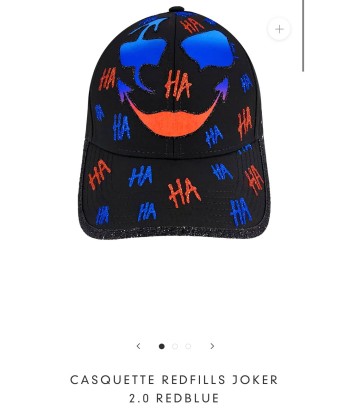 Casquette REDFILLS joker red blue une grave pollution 