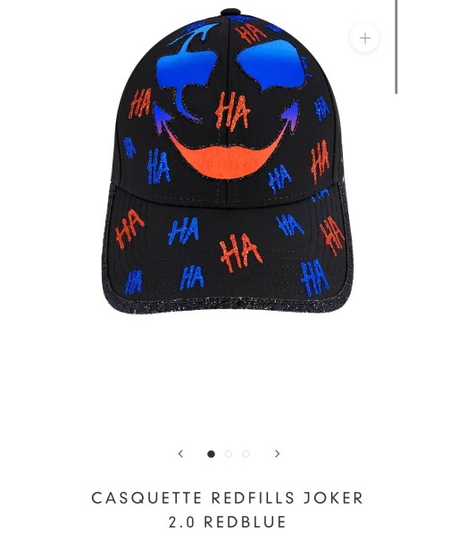 Casquette REDFILLS joker red blue une grave pollution 