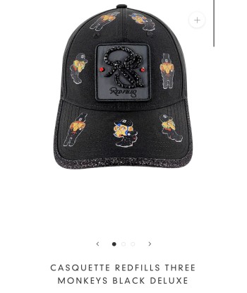 Casquette REDFILLS three monkeys black pas chere