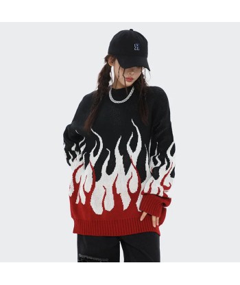 Pull à Col Rond Flame en stock