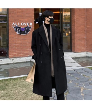 Long Manteau Noir Korean une grave pollution 